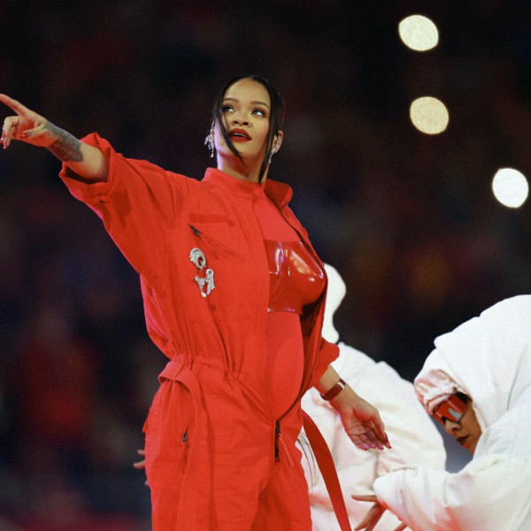 Rihanna en el descanso de la Super Bowl